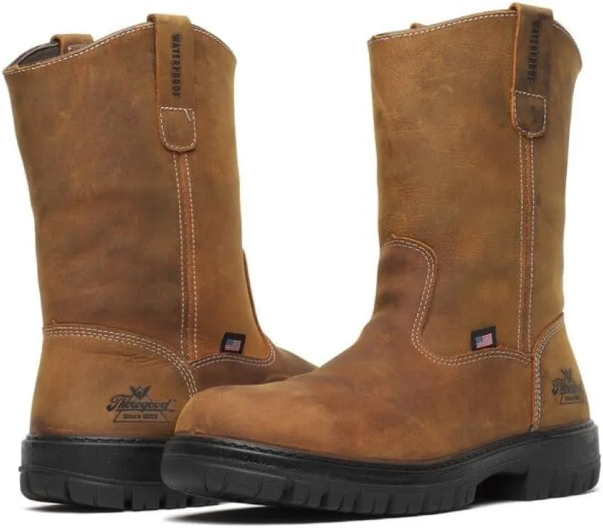 Thorogood Genesis Series Wellington Soft Toe Waterproof Work Boot for Men - Durable Leather, Slip-Resistant, All-Day Comfort