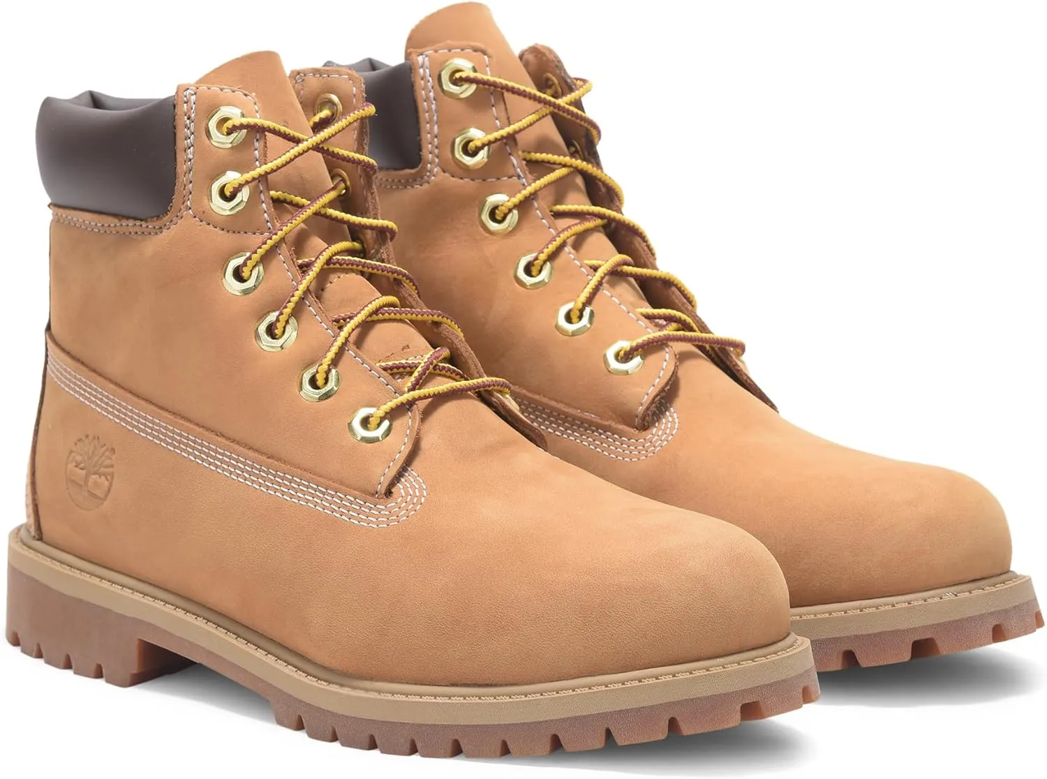 Timberland Boy's 6" Premium Waterproof Boot Core (Big Kid) Wheat Nubuck 5.5 Big Kid W