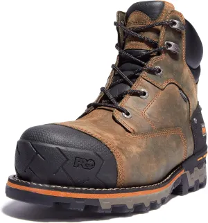 Timberland PRO Men's Boondock 6 Inch Composite Safety Toe Waterproof Industrial Work Boot, Brown, 7.5