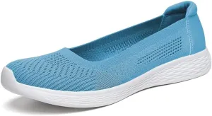 TIOSEBON Women's Comfortable Loafer Flat Foam Mesh Slip-On Walking Shoes