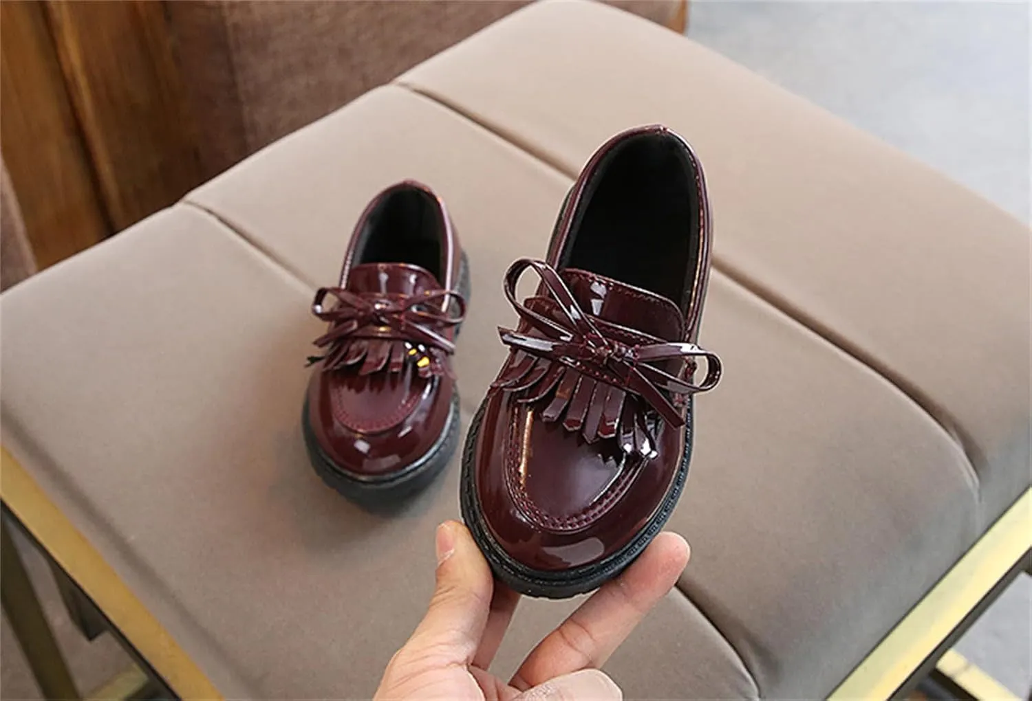 Toddler Boy’s Girl’s Dress Shoes Comfort Lace-Up Oxford School Uniform Shoes Loafer Flats