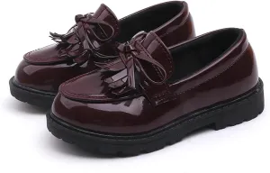 Toddler Boy’s Girl’s Dress Shoes Comfort Lace-Up Oxford School Uniform Shoes Loafer Flats