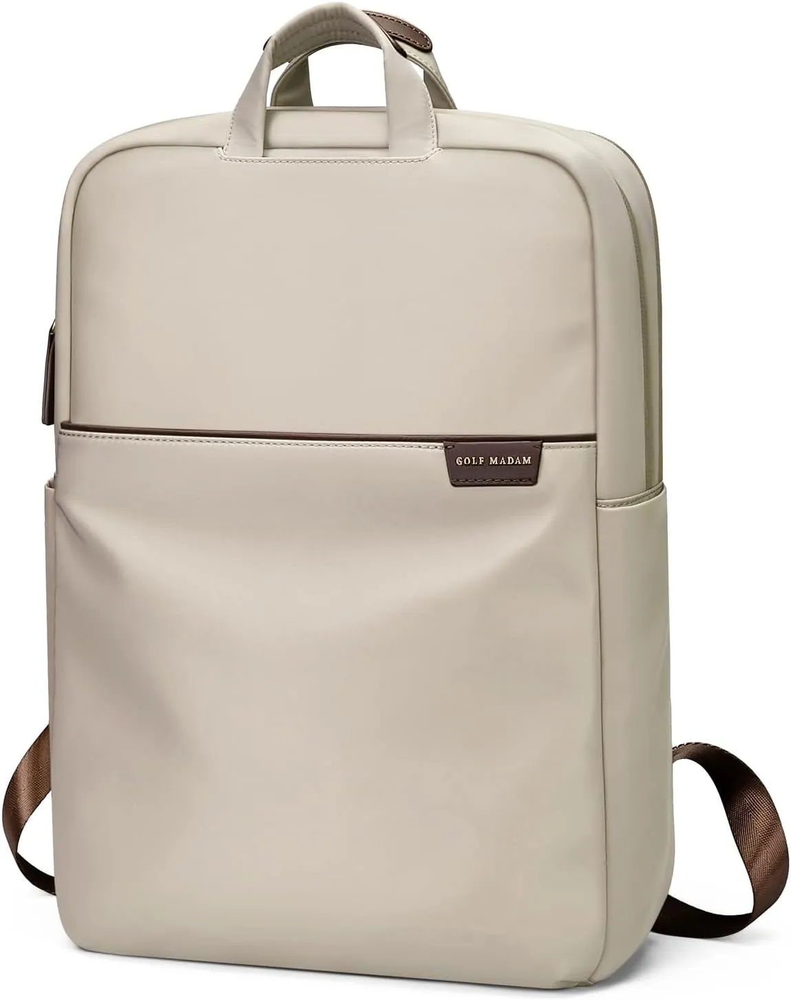 Travel Laptop Backpack for Women Anti Theft Slim Durable College Bookbag Business Computer Bag Fit 13.3Inch Notebook (Apricot, 13.3Inch)