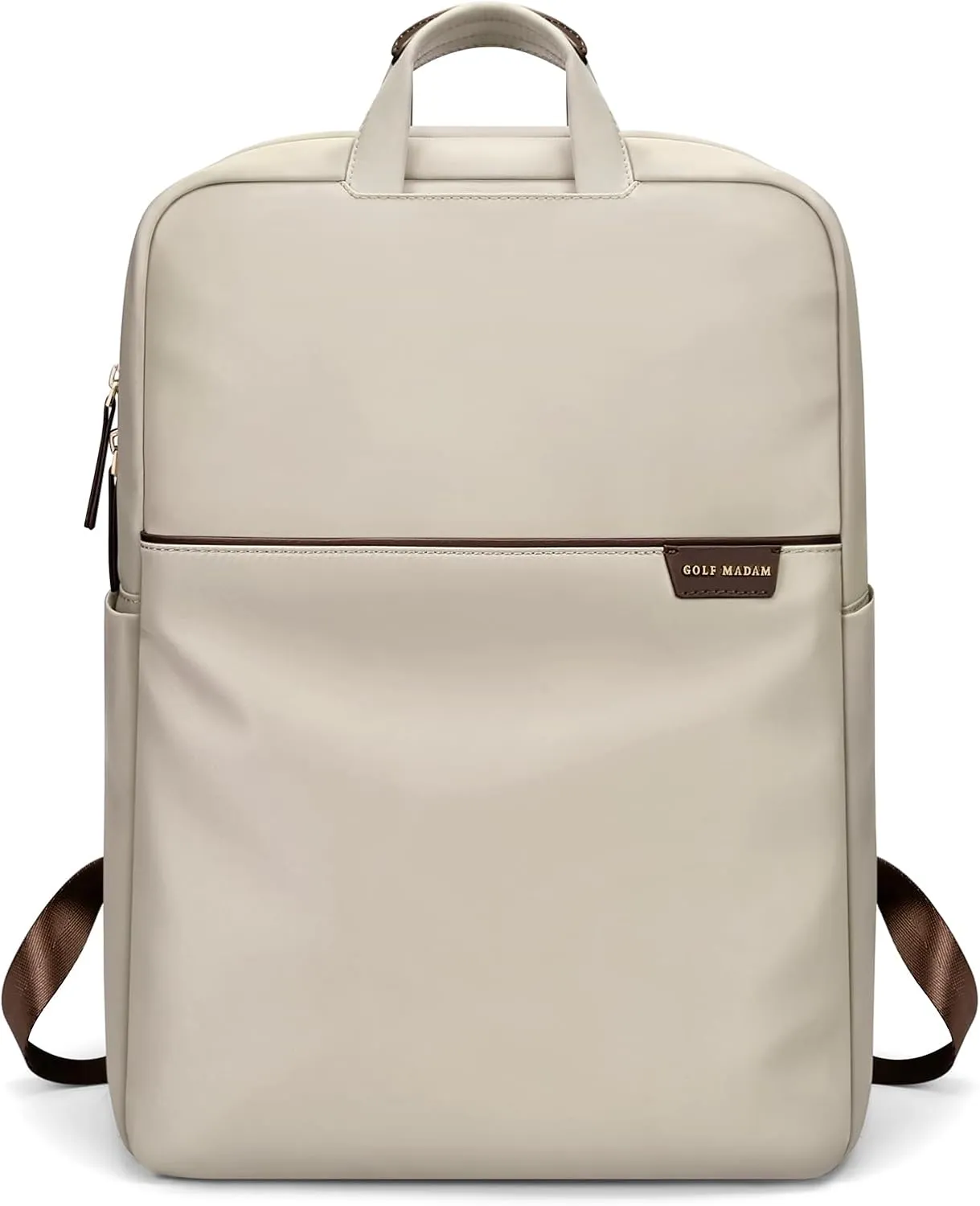 Travel Laptop Backpack for Women Anti Theft Slim Durable College Bookbag Business Computer Bag Fit 13.3Inch Notebook (Apricot, 13.3Inch)