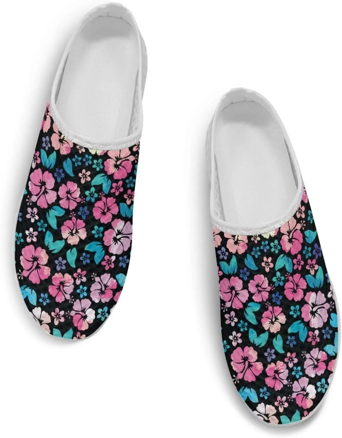 Tropical Flora Women's Arch Support Mule Garden Shoes Slip On Loafers Breathable Summer Barefoot Walking Flat