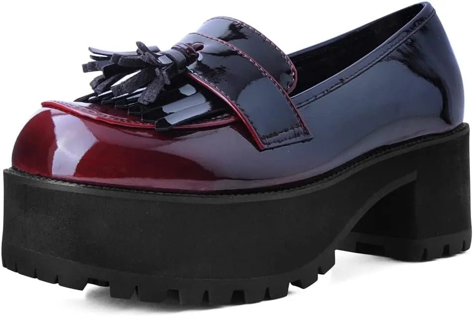 T.U.K Fringe Loafer Platform