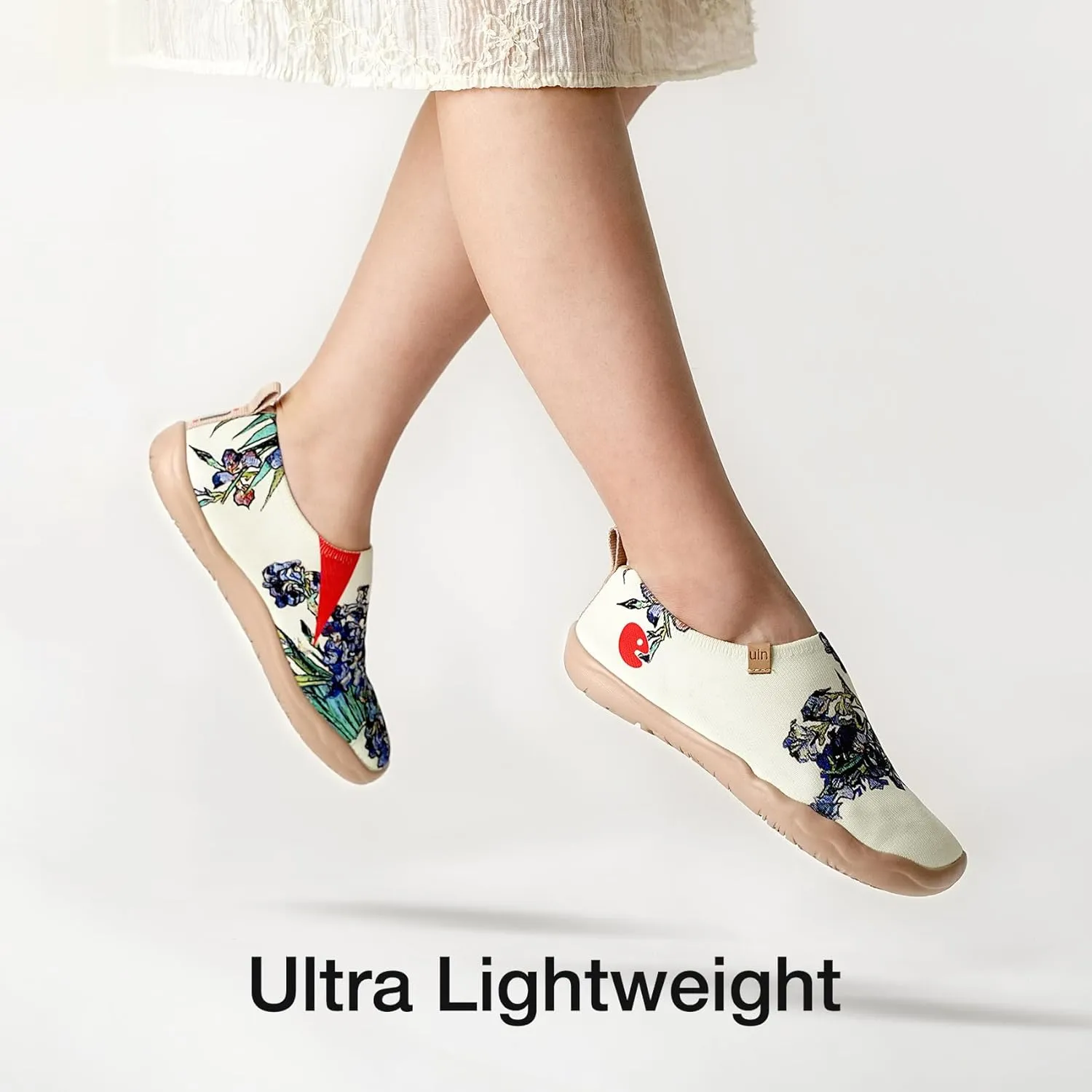UIN Women's Slip-On Shoes Comfortable Breathable Knit Casual Footwear Stylish Travel-Friendly Loafers
