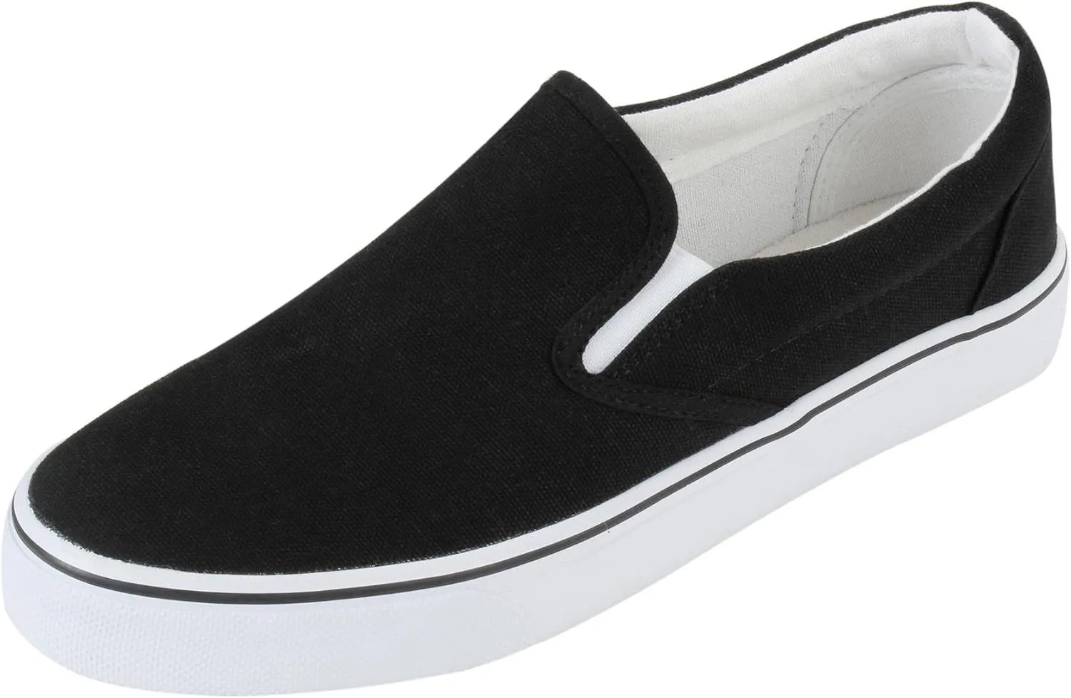 UJoowalk Womens Canvas Slip on Fashion Sneaker Skate Shoe