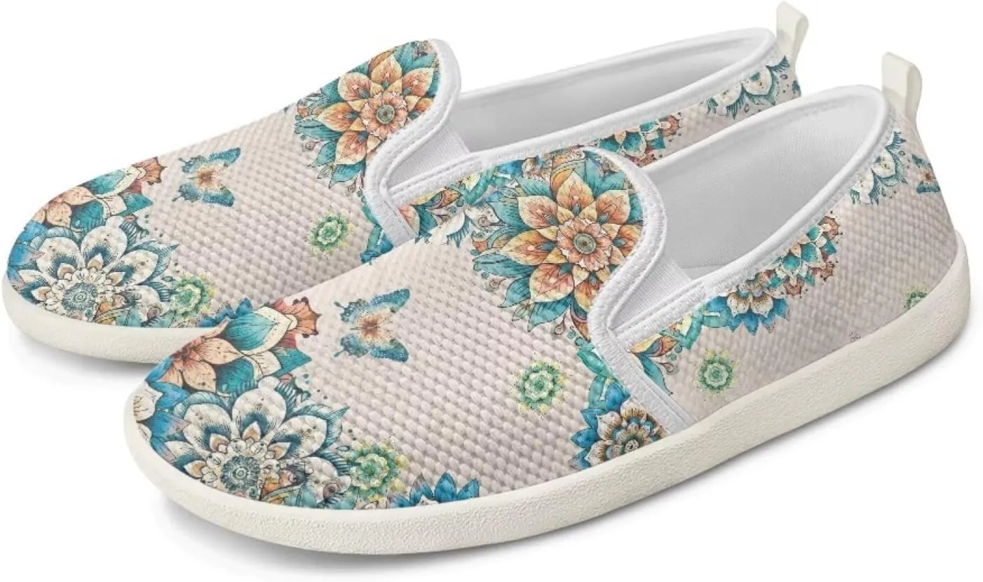 UNICEU Women Slip On Walking Sneaker Light Weight Sneaker Low Cut Flat Work Loafers Womens Casual Footwear Trainer