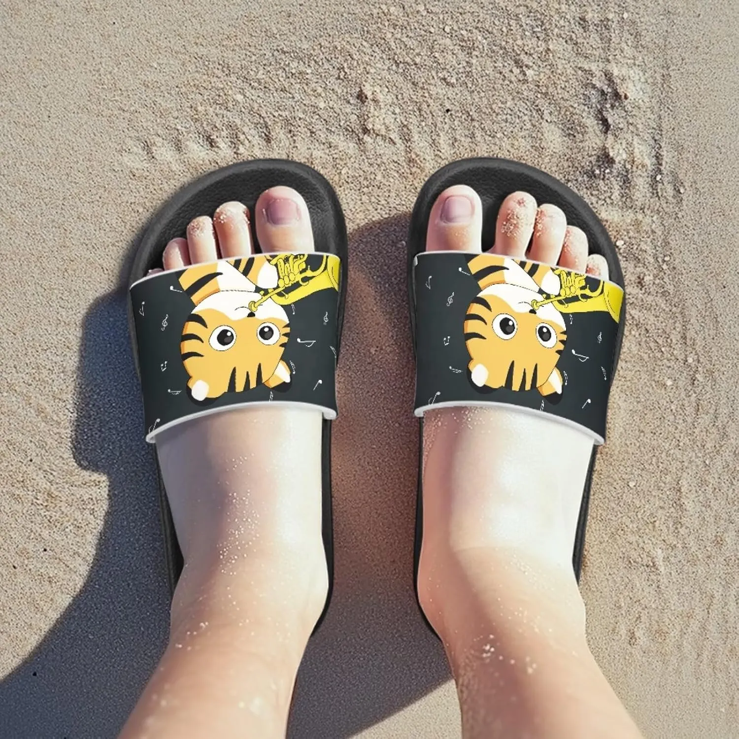 Unisex-Child Beach Slides Comfort Slide Sandals Slip Resistant Slippers for Indoor Outdoor Water Shoes Flip Flop