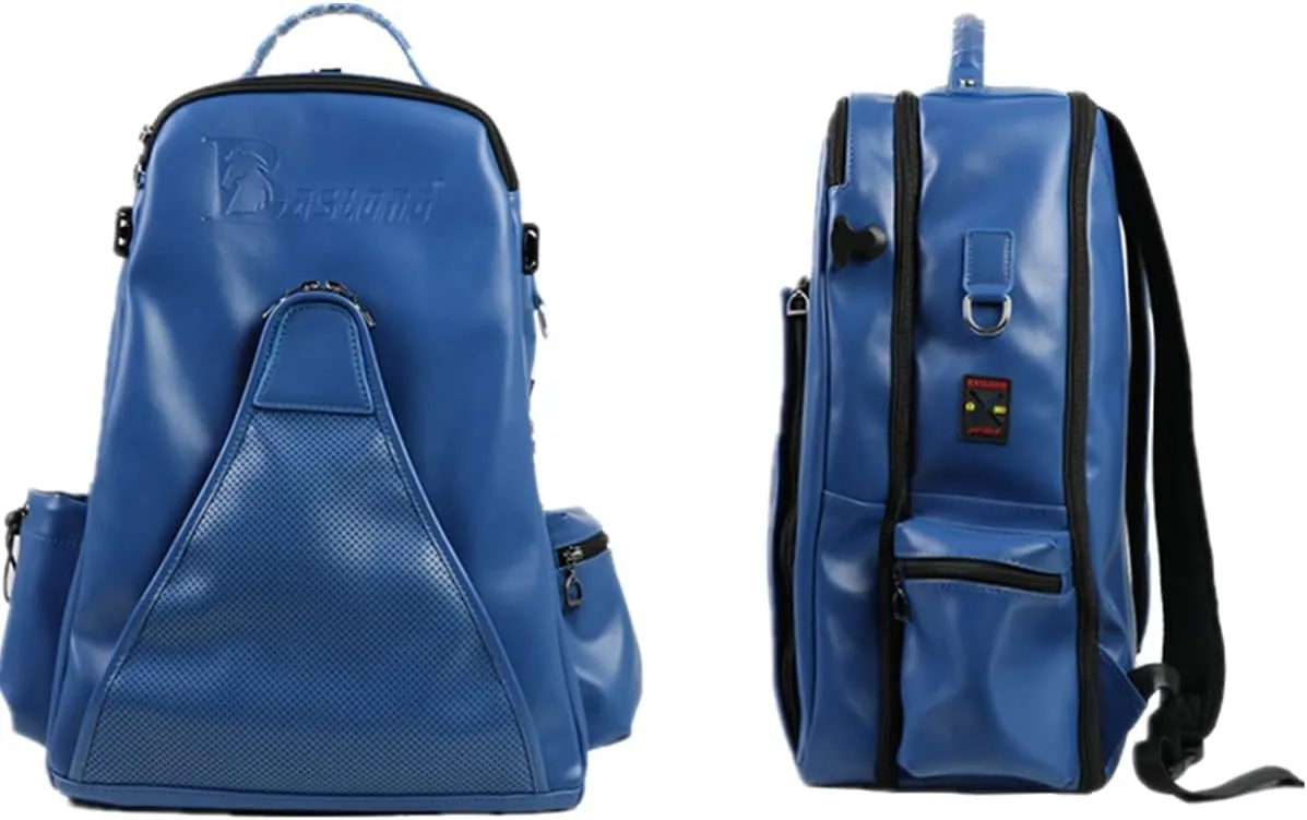 UNISTRENGH Professional Equestrian Backpack with Concealed Mesh Helmet Holder Waterproof Horse Riding Boots Bag (Blue(PU))