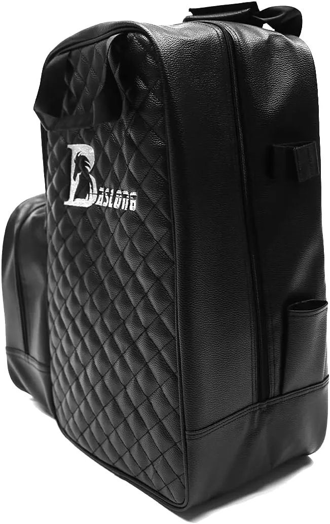 UNISTRENGH Professional Equestrian Bag Durable PU Leather Waterproof Horse Riding Boot Carry Bag with Helmet Hat Compartment
