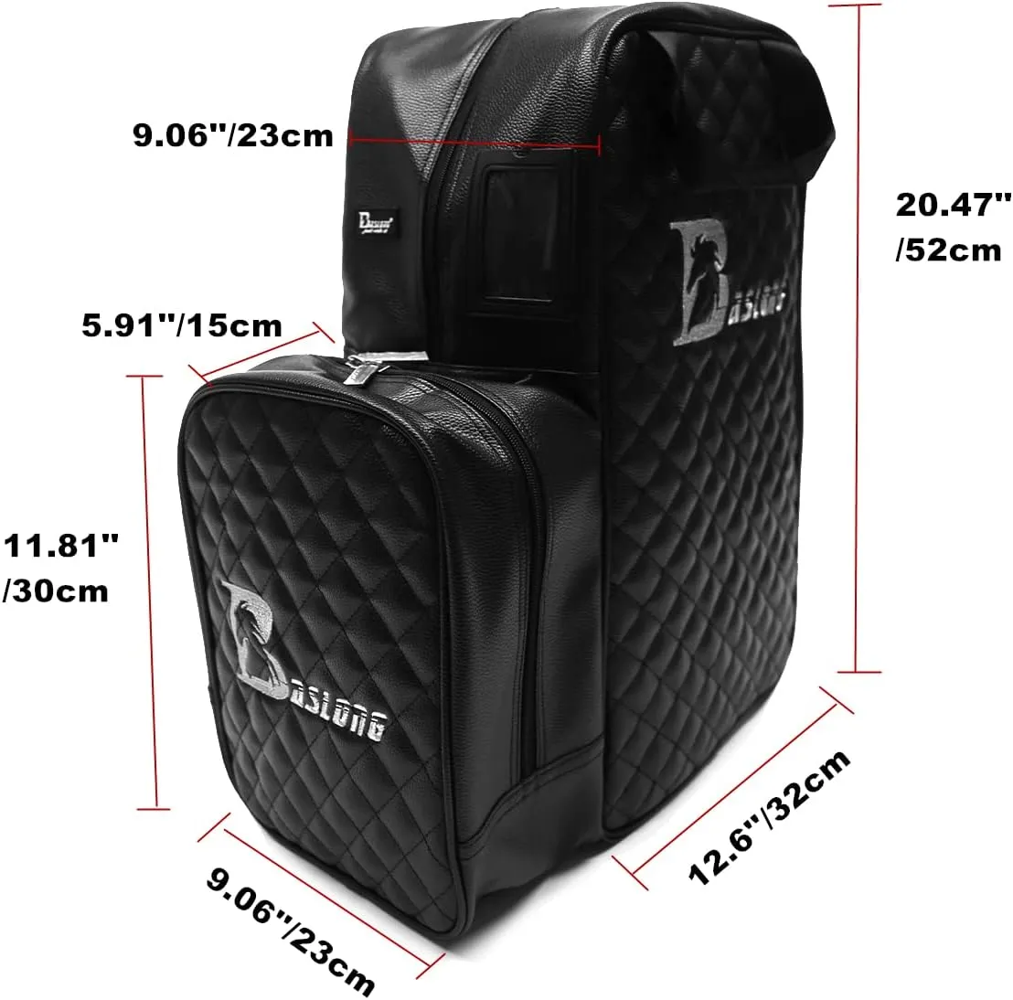 UNISTRENGH Professional Equestrian Bag Durable PU Leather Waterproof Horse Riding Boot Carry Bag with Helmet Hat Compartment