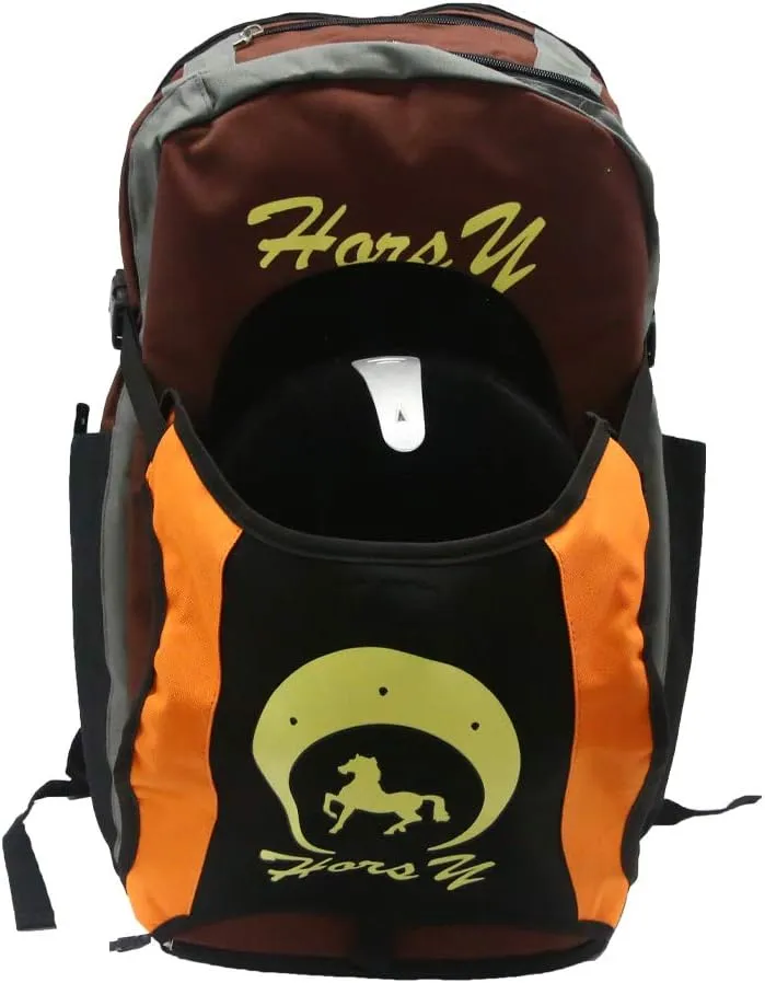 UNISTRENGH Professional Horse Riding Boot Bag Helmet Bag Parent-C Equestrian Horse Riding Backpack with Hat Compartment
