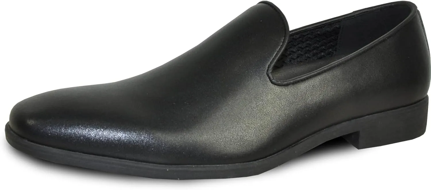 VANGELO Men Dress Shoe Vallo-3 King-5 Loafer Slip-on Formal Tuxedo Prom Wedding Ortholite Insole Medium and Wide Width
