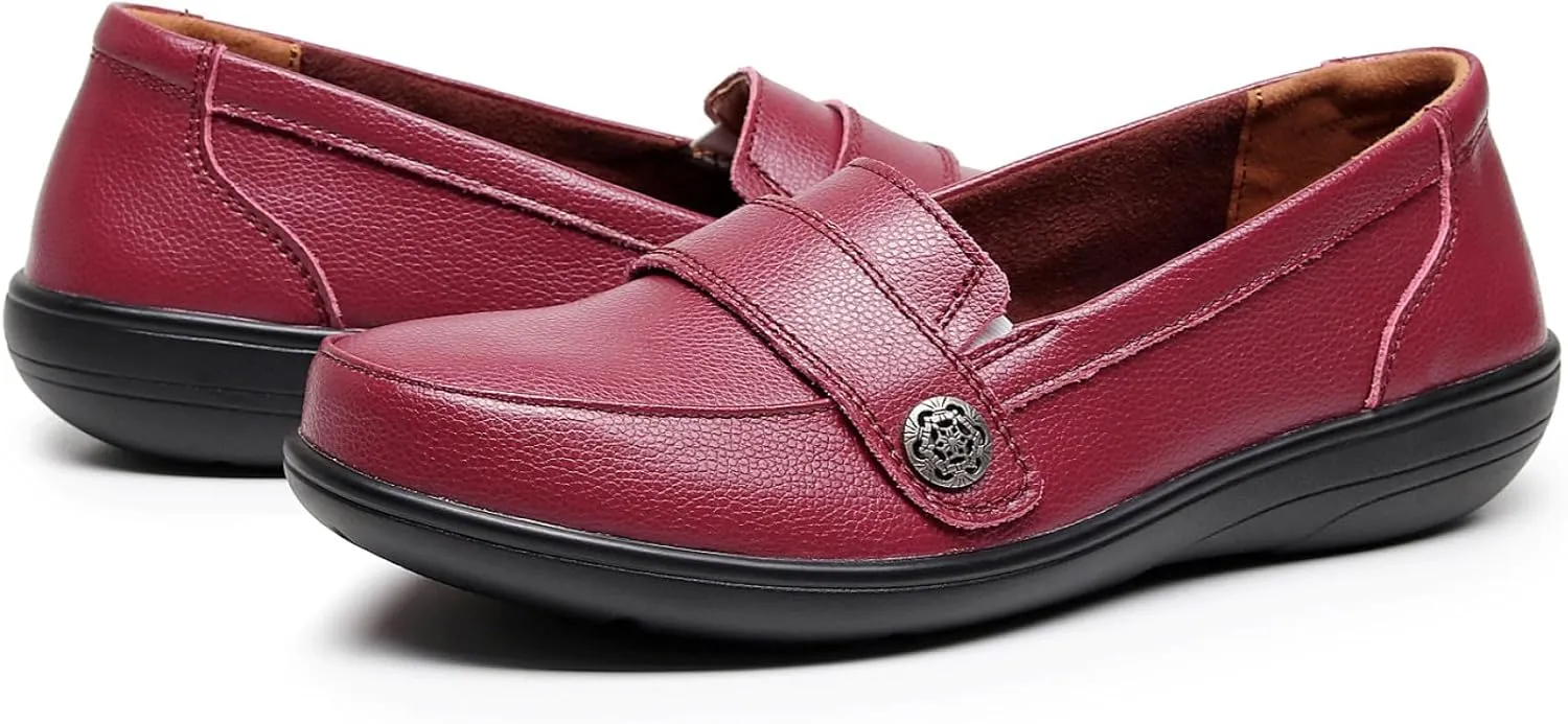 VenusCelia Women's Band Walking Flat Loafer