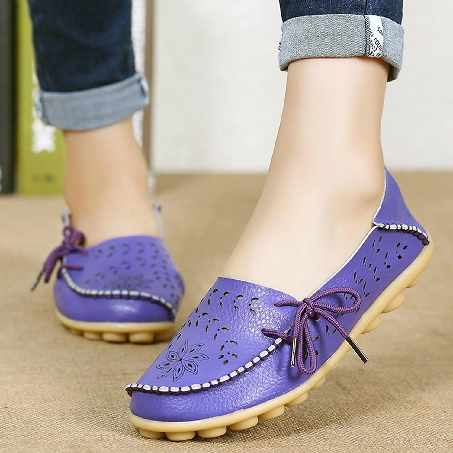 VenusCelia Women's Breathable Comfort Walking Office Flat Loafer