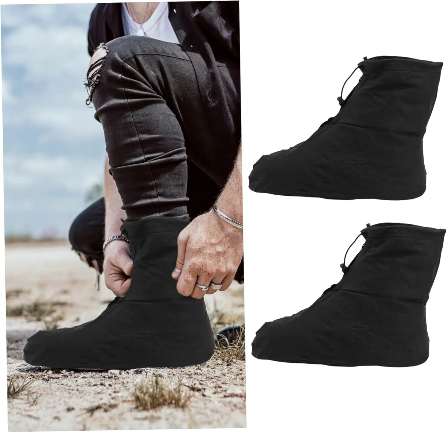 VICASKY Shoe Cover Winter Overshoes Rain Shoes Cover Men Covers Winter Cycling Overshoes Waterproof Protector