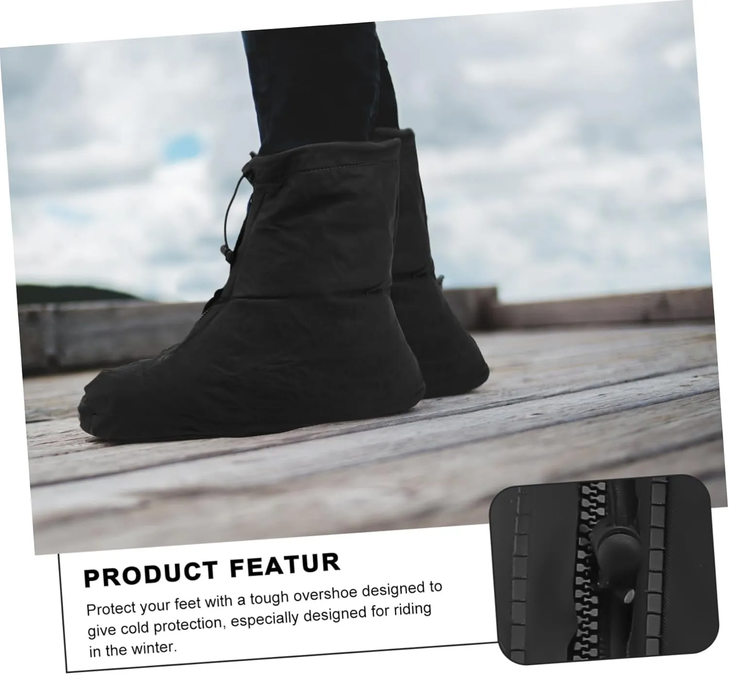 VICASKY Shoe Cover Winter Overshoes Rain Shoes Cover Men Covers Winter Cycling Overshoes Waterproof Protector