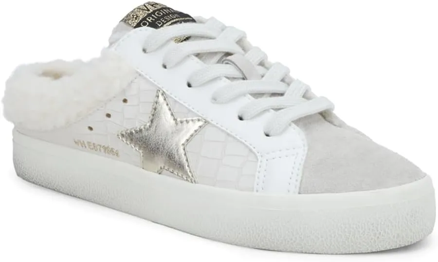 Vintage Havana Womens Hearty Metallic Slip On Sneakers Shoes Casual - Off White