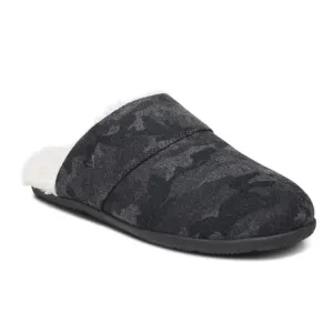 Vionic Men's Alfons Dark Shadow Camo Gray Mule Orthotic Slipper