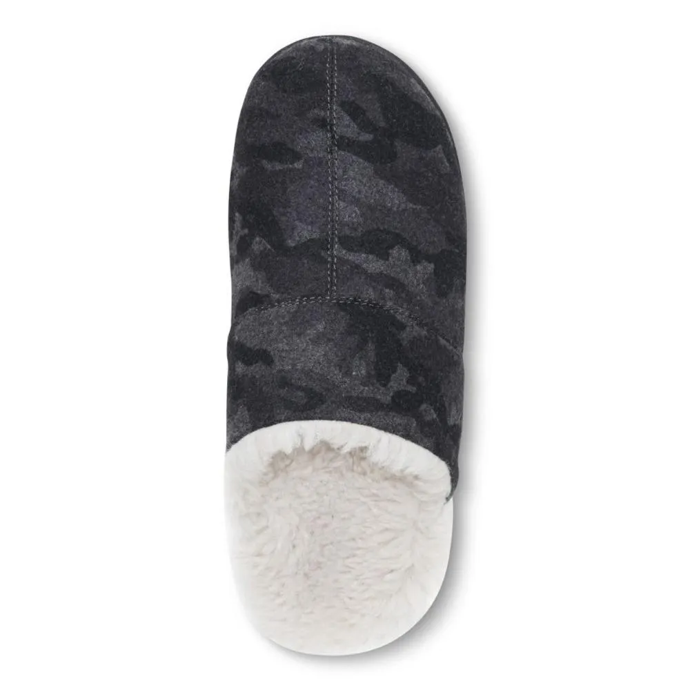 Vionic Men's Alfons Dark Shadow Camo Gray Mule Orthotic Slipper