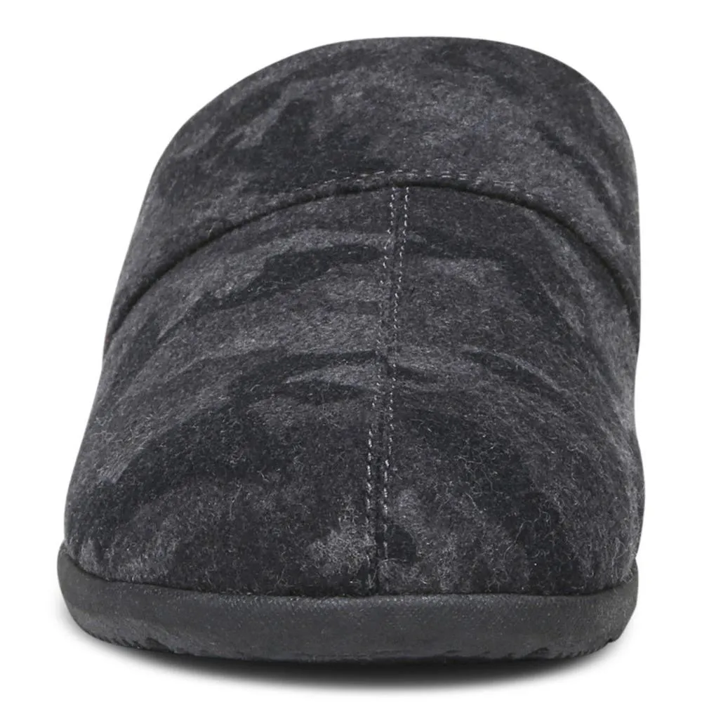 Vionic Men's Alfons Dark Shadow Camo Gray Mule Orthotic Slipper