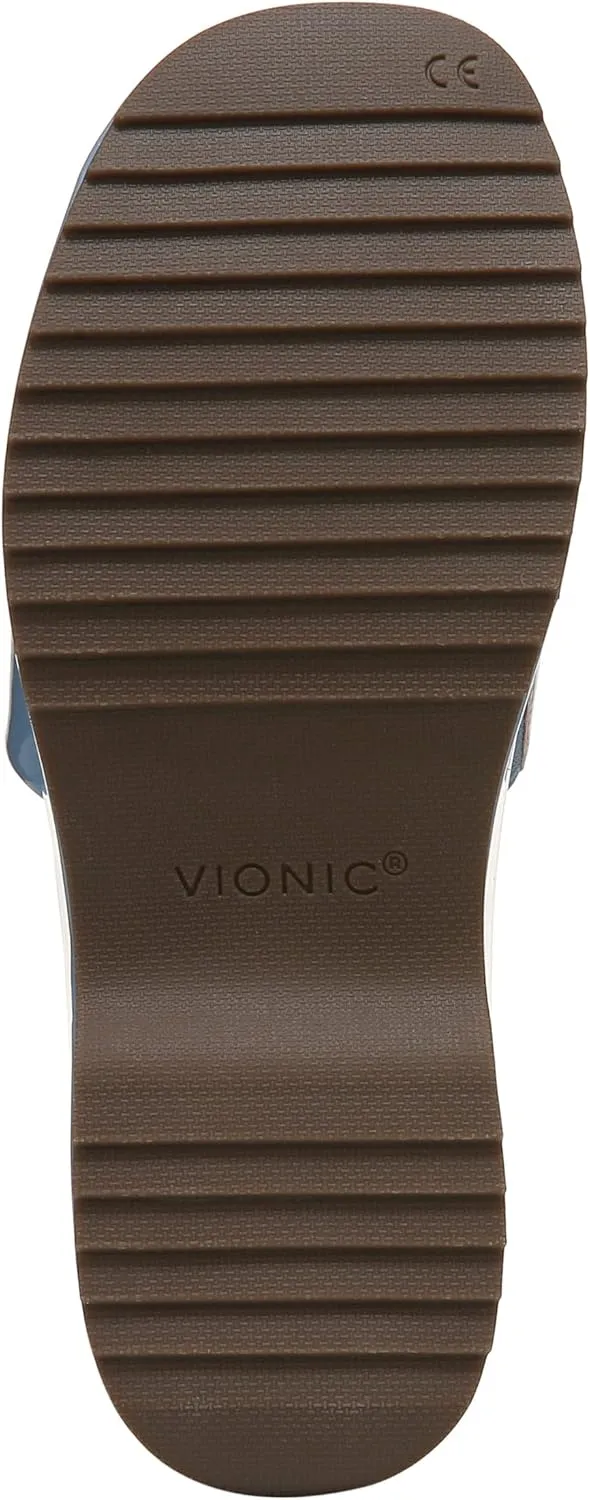 Vionic Women's Plateau Trista Slide Platform Sandal -Supportive Slide That Includes an Orthotic Insole and Cushioned Outsole for Arch Support, Medium Fit, Sizes 5-11