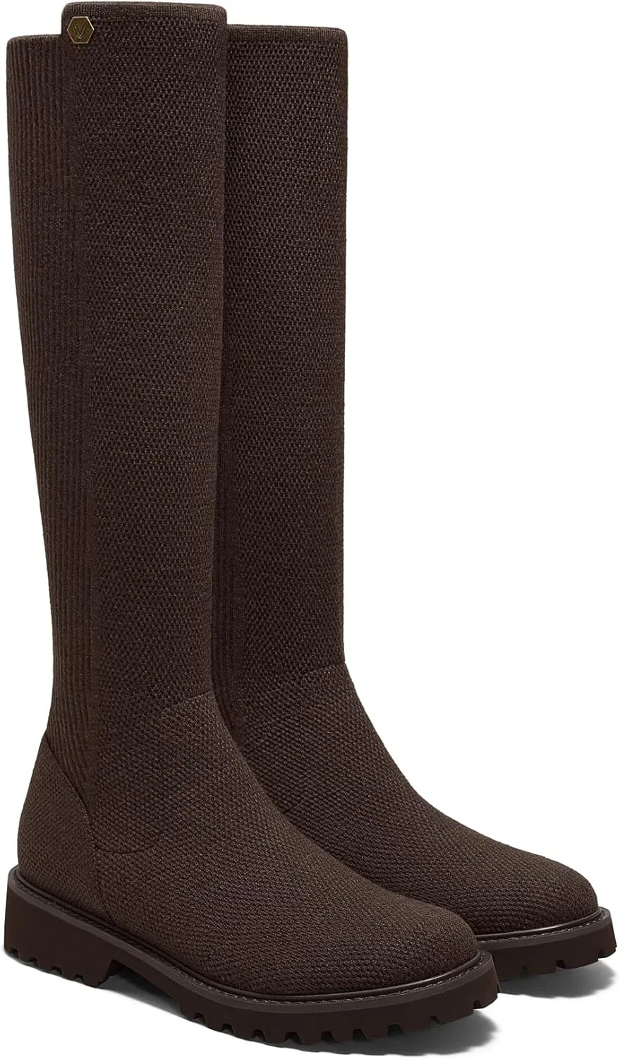 VIVAIA Filipa Women's knee-high Boots Slip on High Round-toe Booties Lady Dress Blazer Skirt Jeans Winter Fall Water Repellent Boots