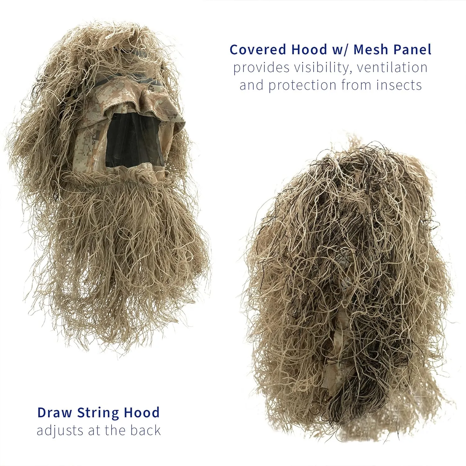 VIVO Ghillie Suits, Adult and Youth Sizes, Dry Grass, Leaf, and Woodland Camo Styles
