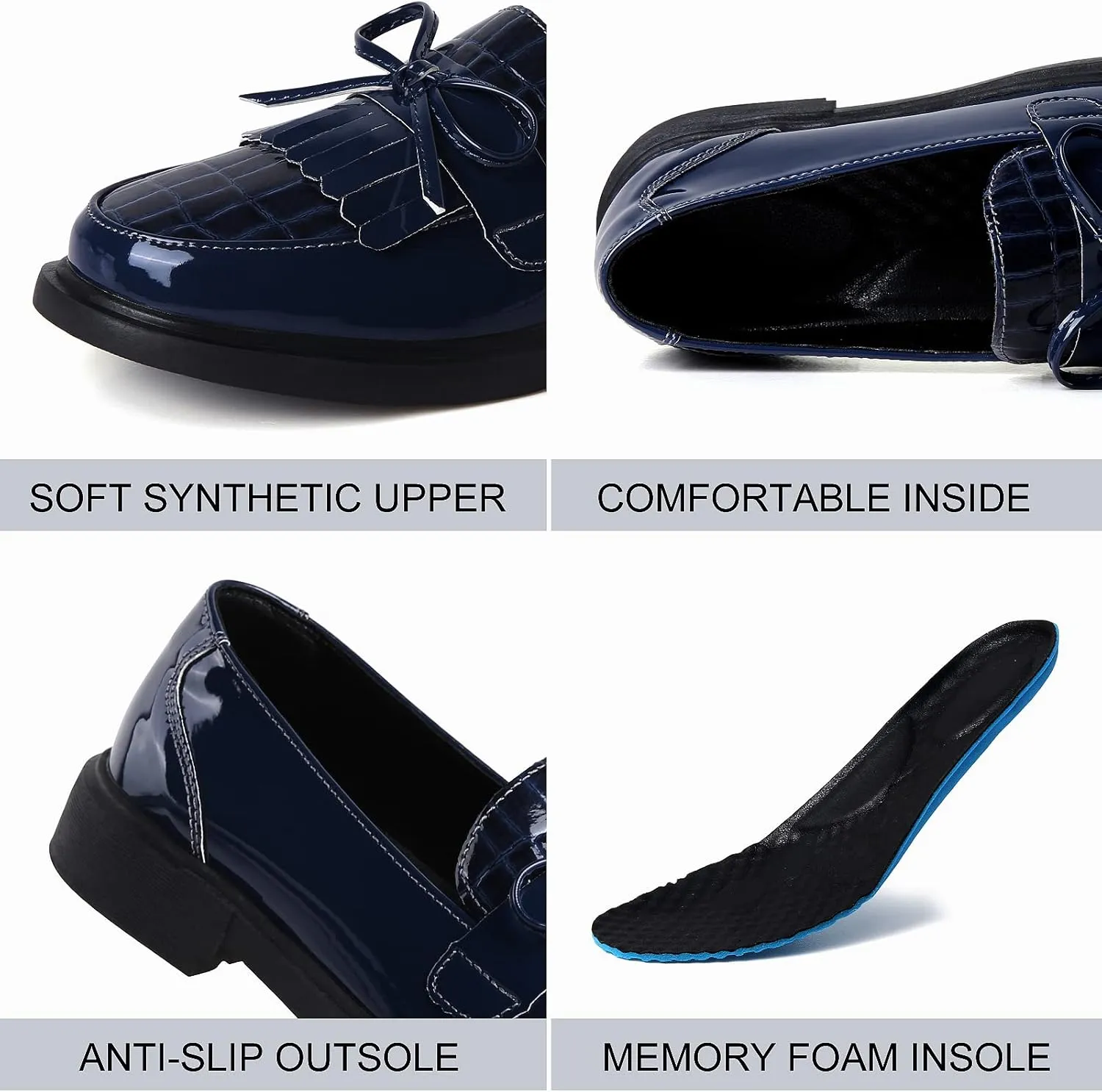 VOCNTVY Loafers for Women Slip On Comfort Business Work Shoes