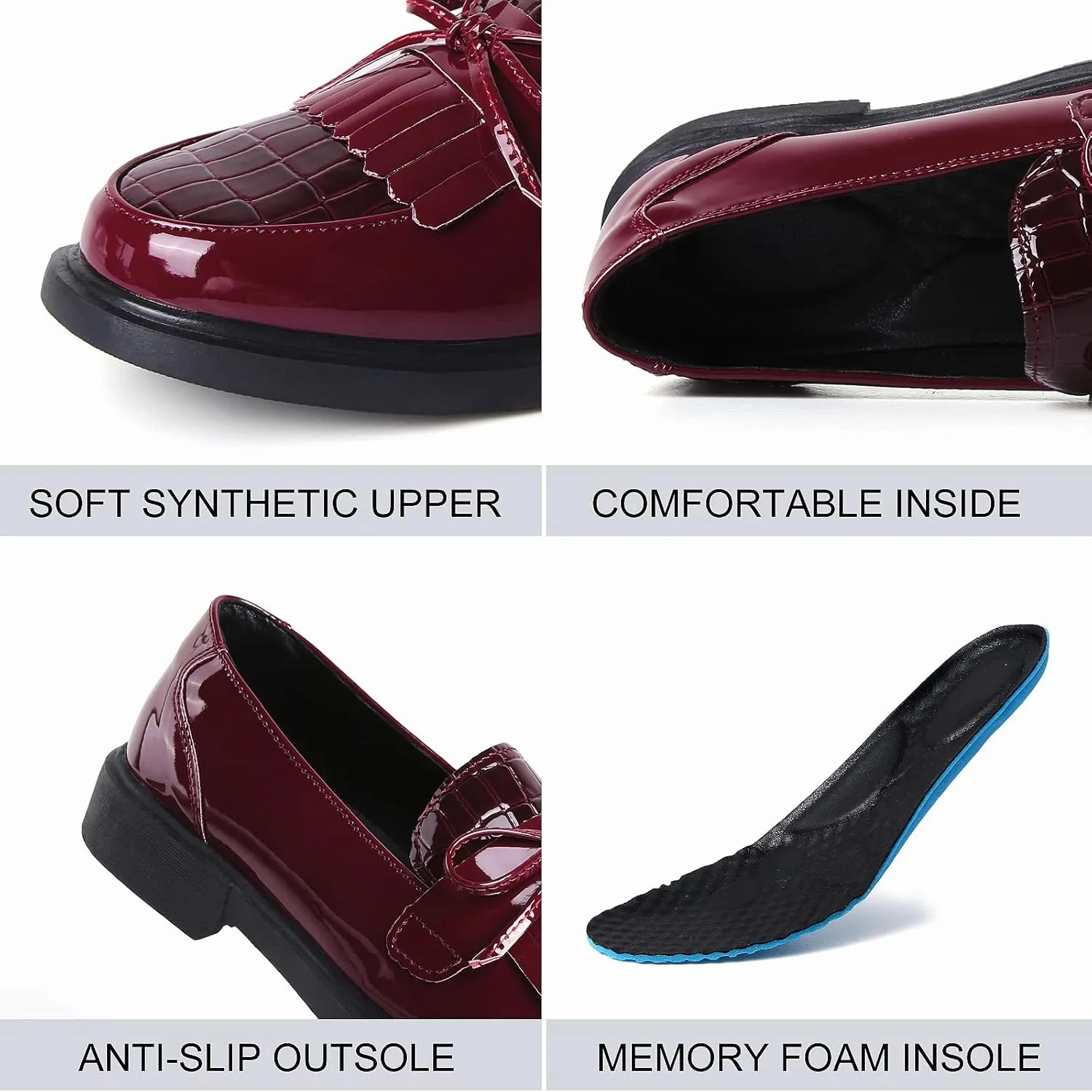 VOCNTVY Loafers for Women Slip On Comfort Business Work Shoes