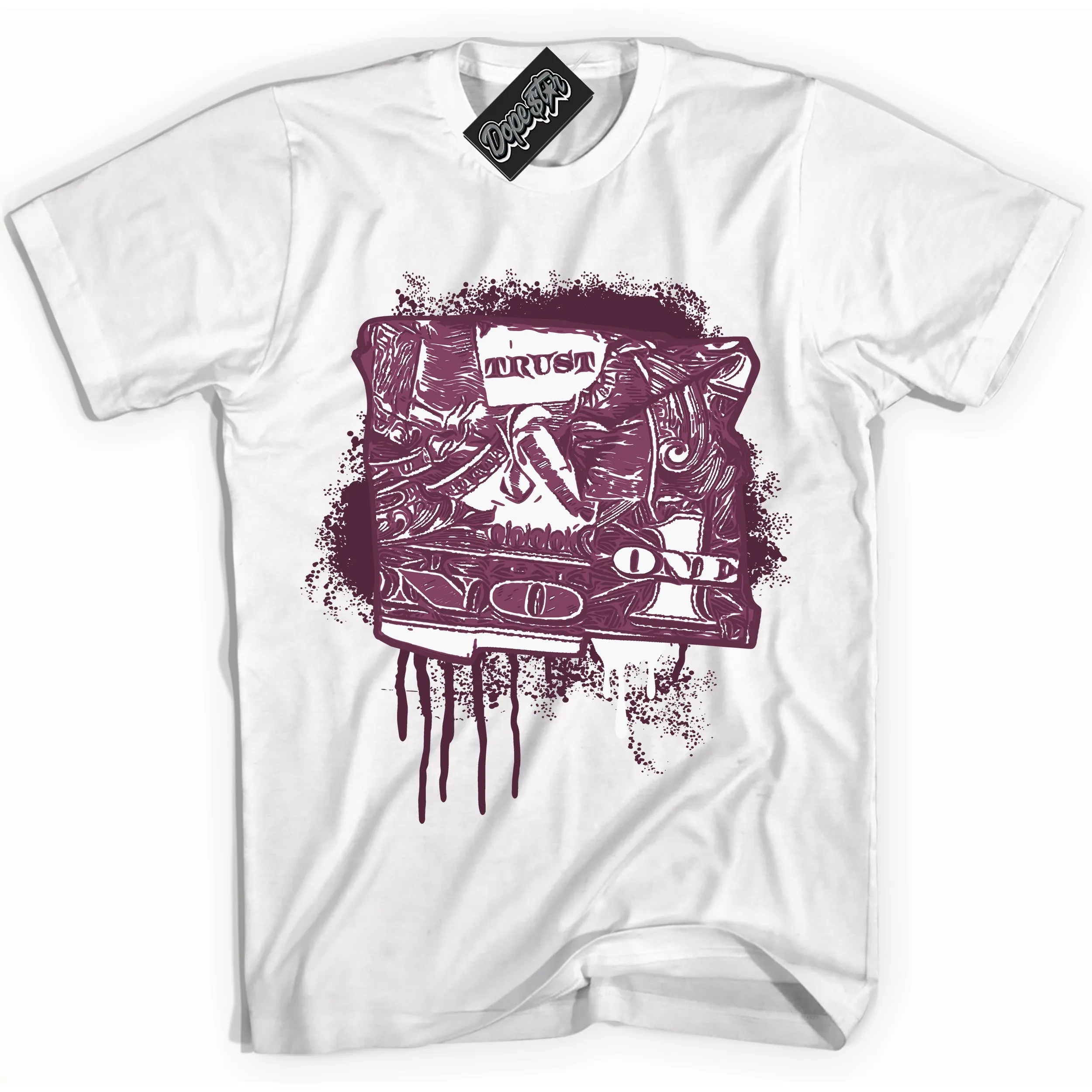 White Viotech Dunks Sneaker Shirt Trust No One Dollar Graphic