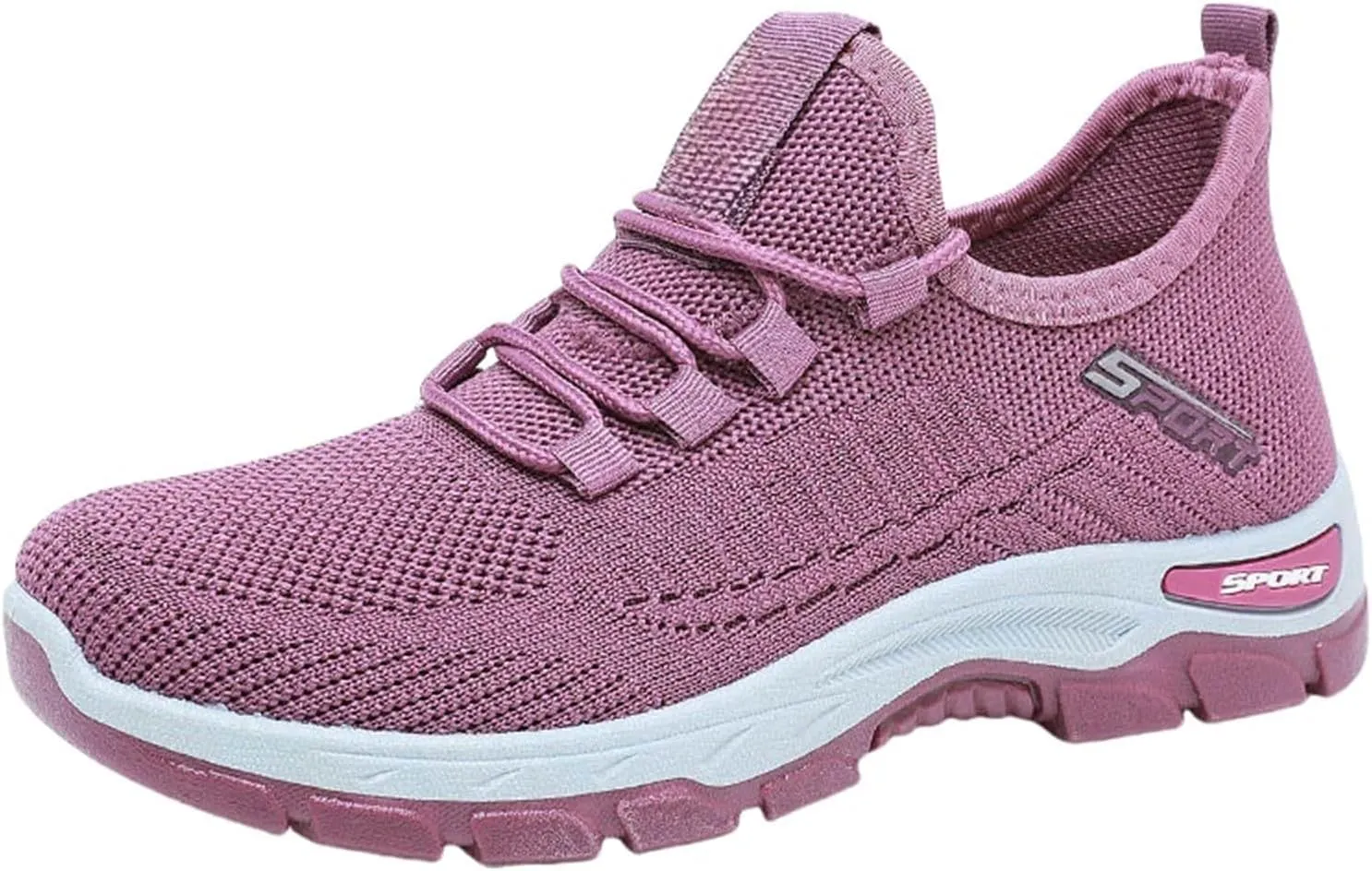 Women Men Slip On Walking Running Shoes Casual Breathable Walking Shoes Sport Athletic Sneakers Gym Tennis Slip On Comfortable Lightweight Shoe Non Slip Work Sport Athletic Trainer with Arch Support