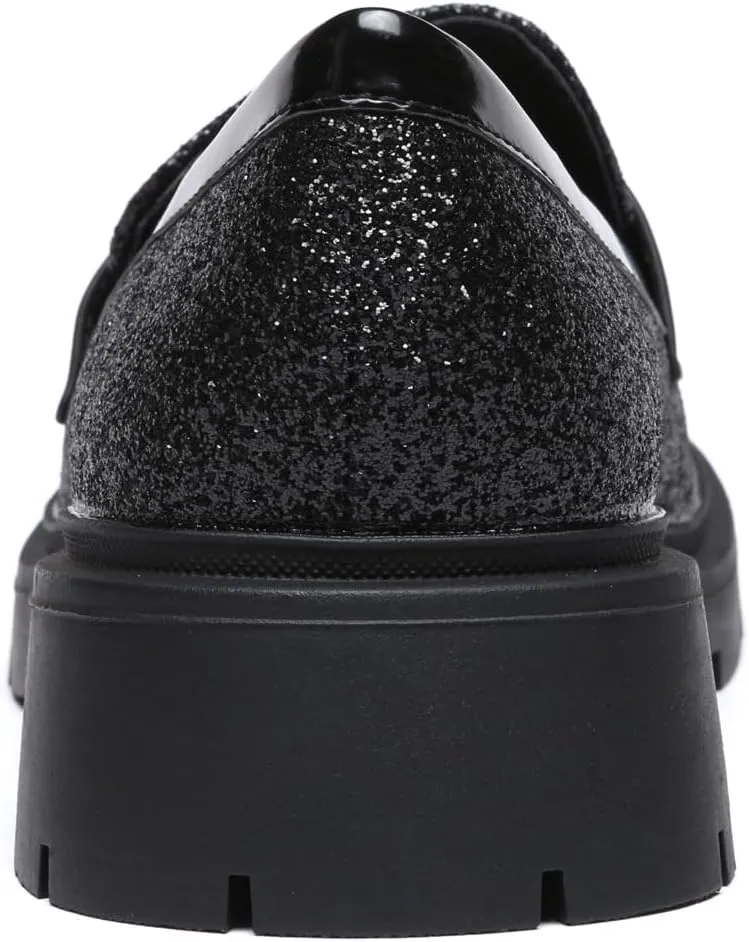 Women Penny Loafers Casual Hollow Out Slip On Chunky Platform Loafers Work Shopping Travel Shoes