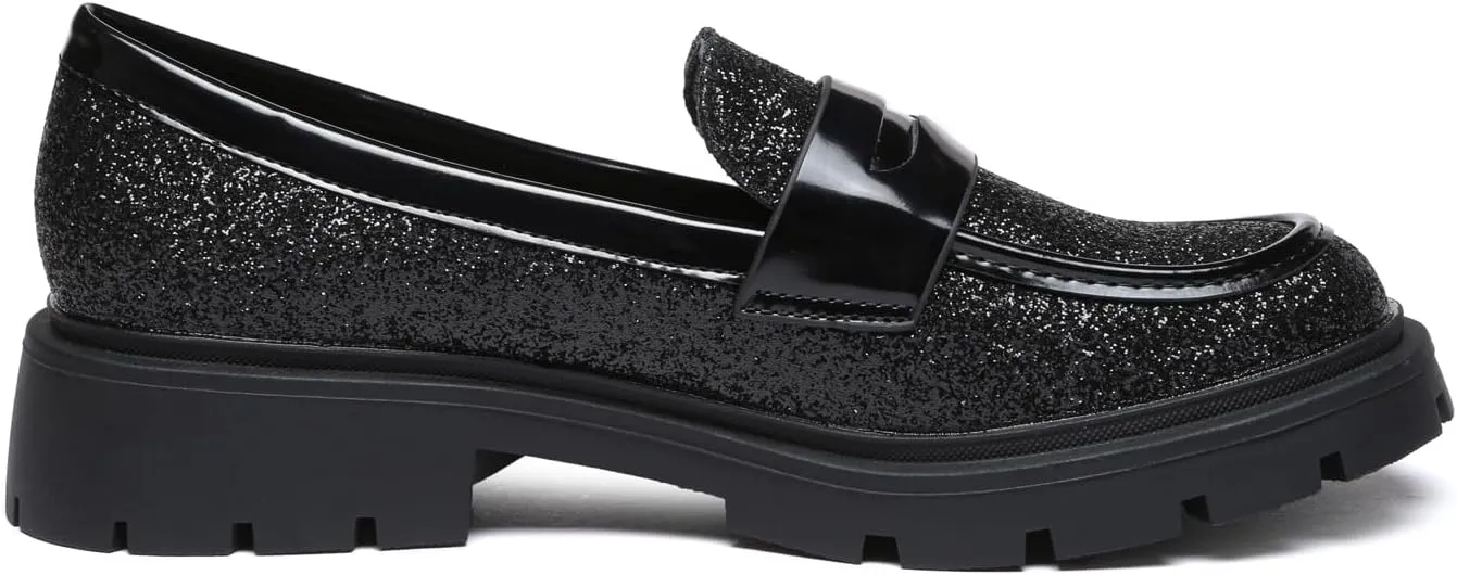 Women Penny Loafers Casual Hollow Out Slip On Chunky Platform Loafers Work Shopping Travel Shoes