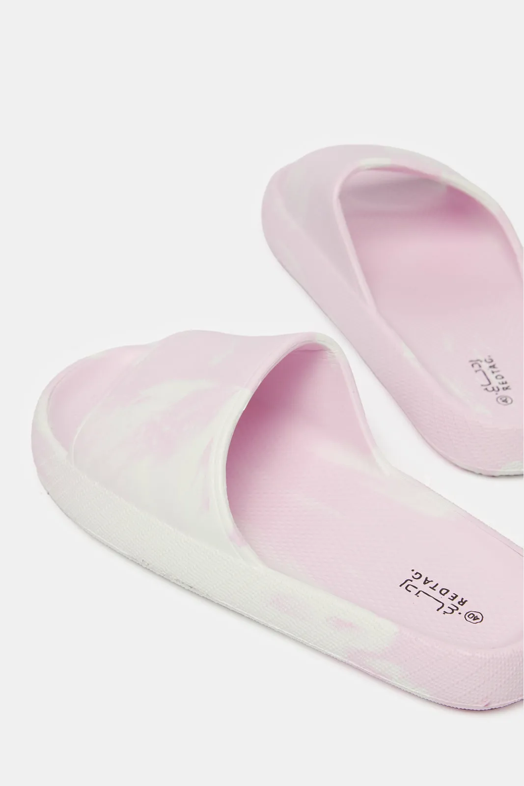 Women Pink Moulded Slide