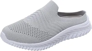 Women's Backless Slip on Mesh Sneakers Shoes Mens Running Shoes Walking Women's Casual Shoes Black Platform Sneaker Tennis Shoe Loafers Casual Slip On