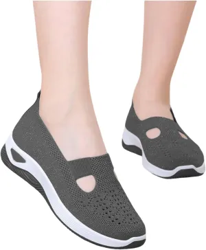 Women'S Breathable Soft Shoes Hands Free Slip On Arch Support Sneakers Walking Foam Go Running Shoes