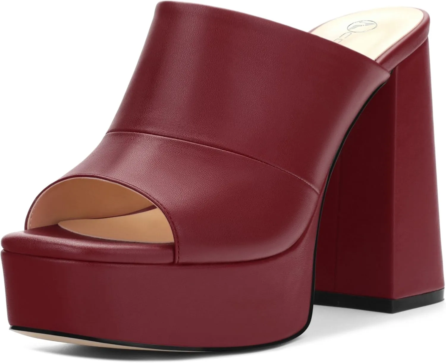 Womens Fashion Womens Platform Chunky Heels Sandals Square Open Toe High Heeled Sandals Slip On Slides Dress Party Wedding Shoes