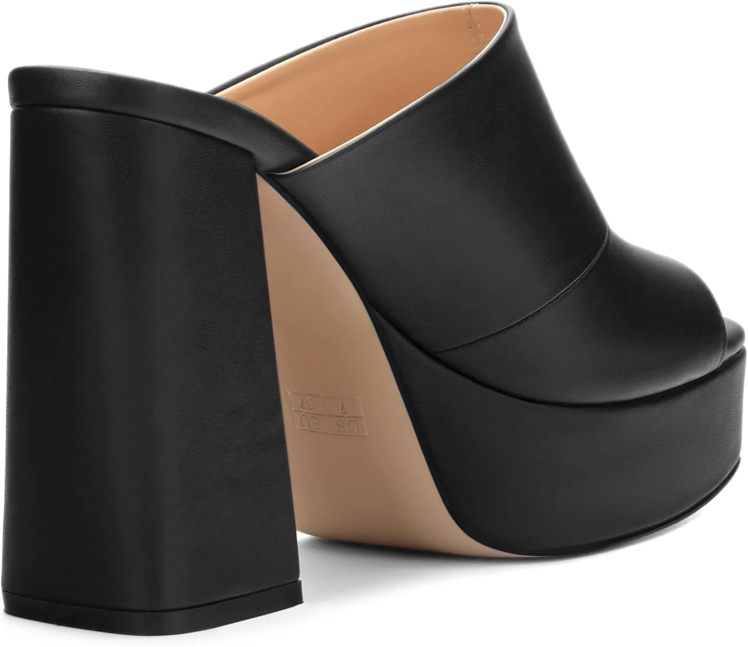 Womens Fashion Womens Platform Chunky Heels Sandals Square Open Toe High Heeled Sandals Slip On Slides Dress Party Wedding Shoes