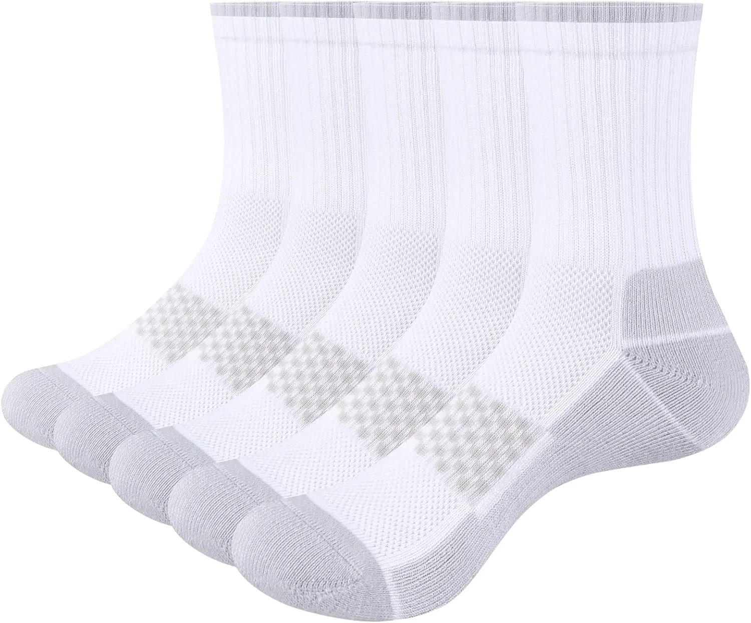 Womens Gym Tennis Casual Everyday Work Training Athletic Socks For Women, Moisture Wicking Cushioned Crew Socks