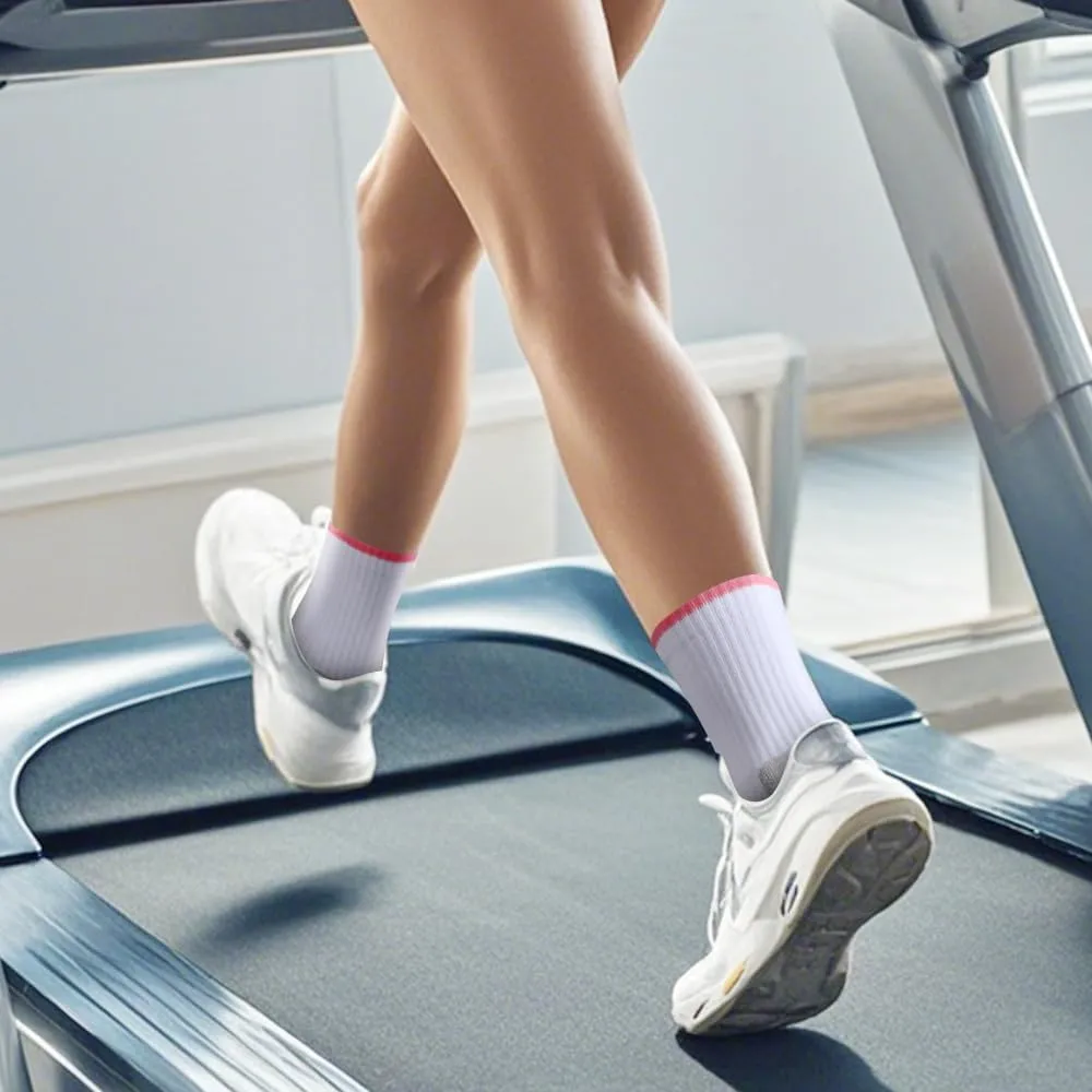 Womens Gym Tennis Casual Everyday Work Training Athletic Socks For Women, Moisture Wicking Cushioned Crew Socks