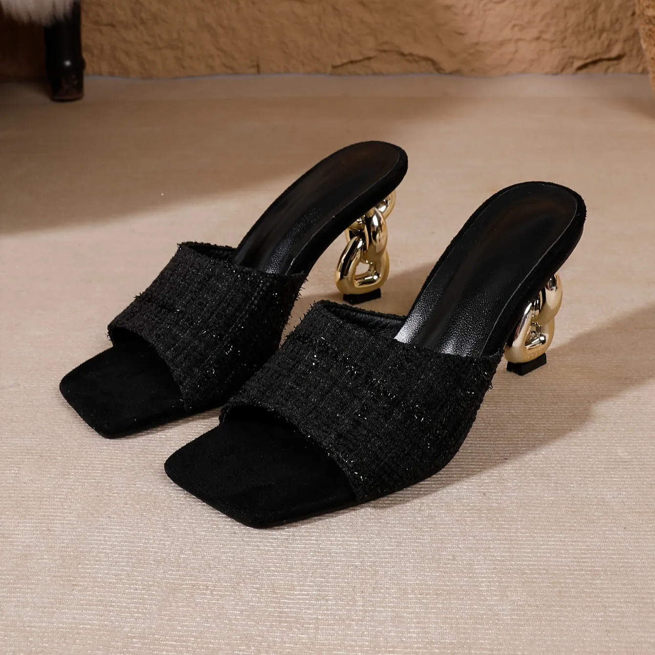 Women's High-Heeled Mule Sandals