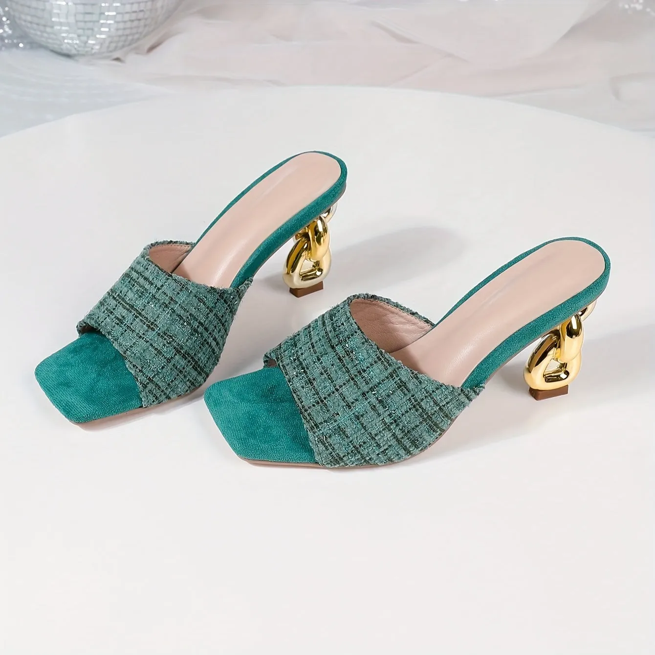 Women's High-Heeled Mule Sandals
