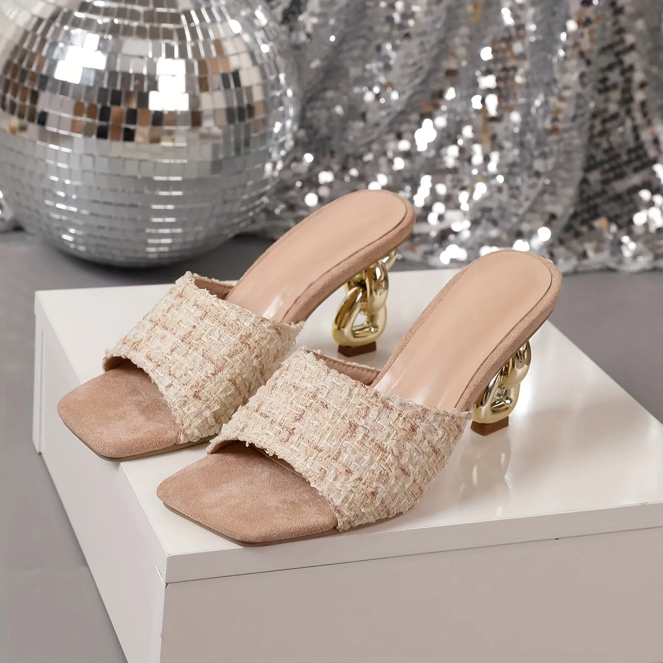 Women's High-Heeled Mule Sandals