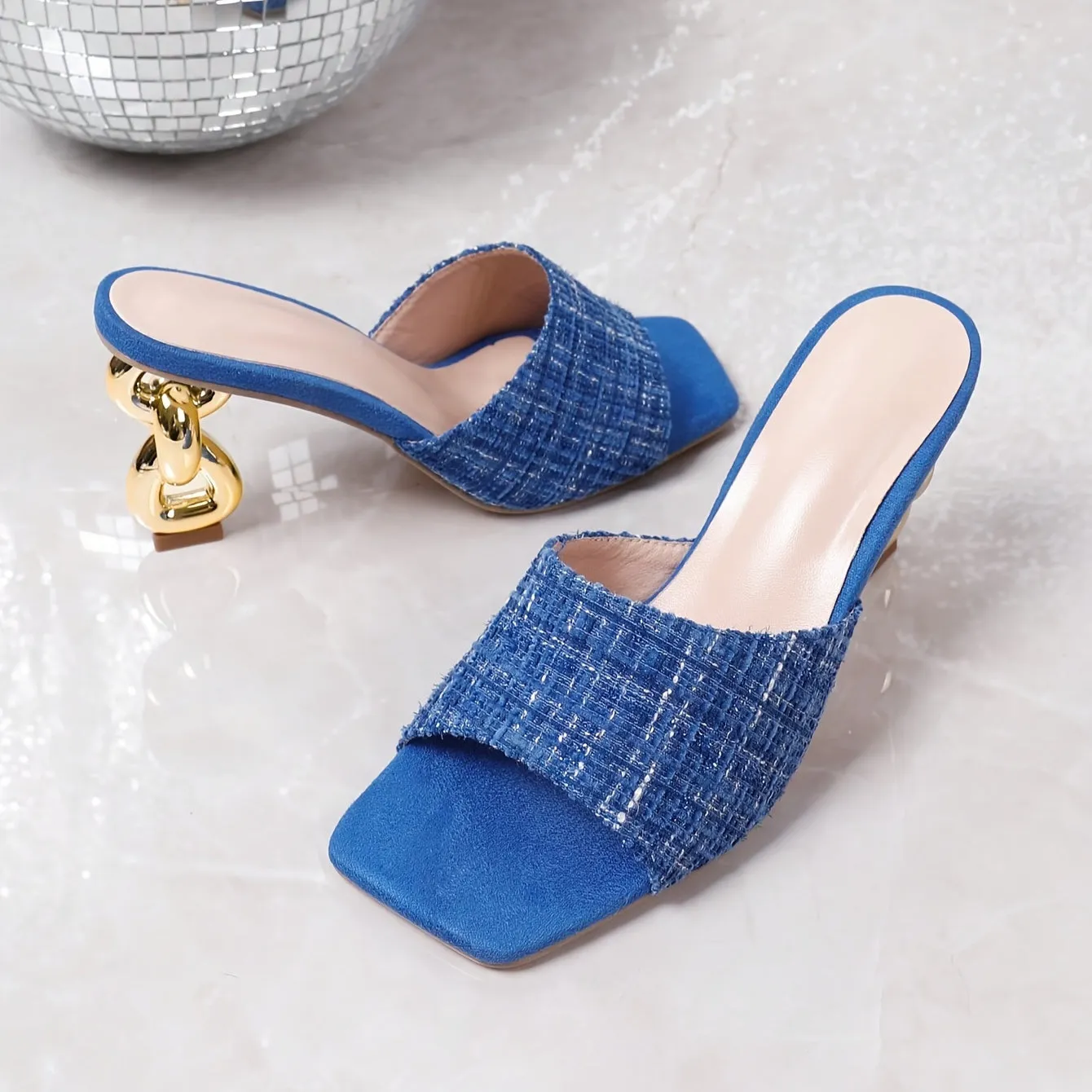 Women's High-Heeled Mule Sandals