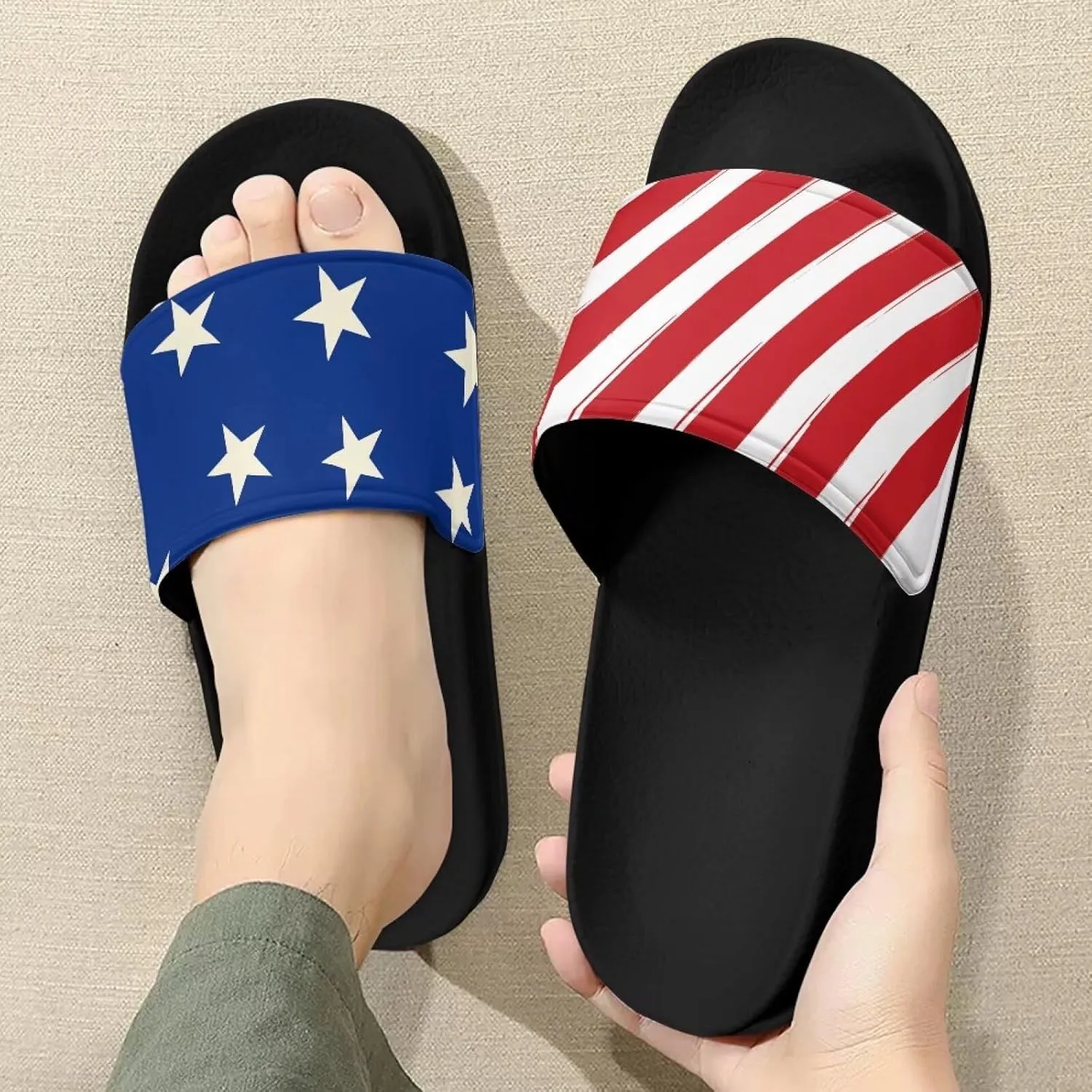 Womens House Slippers Comfy Slide Sandals for Women Open Toe Slippers