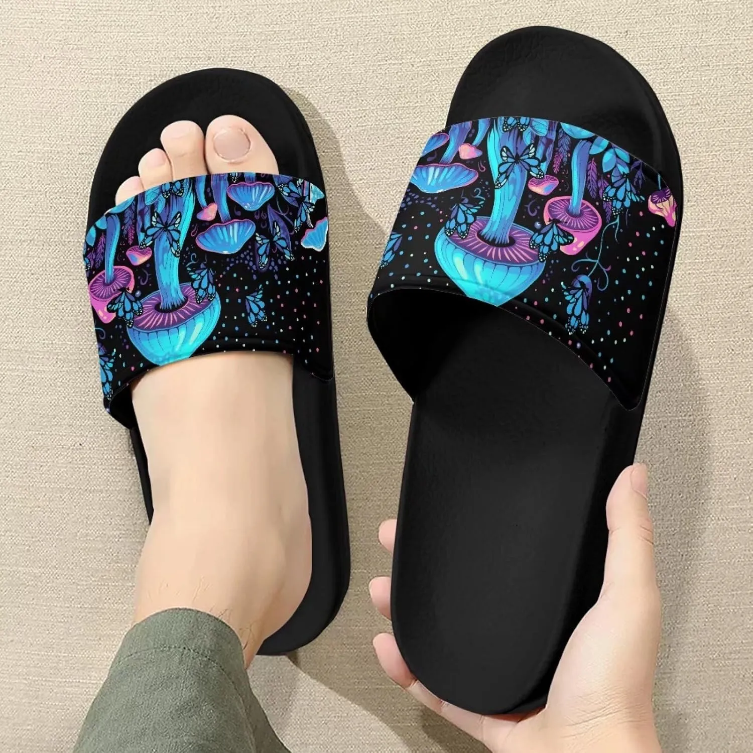 Womens House Slippers Comfy Slide Sandals for Women Open Toe Slippers