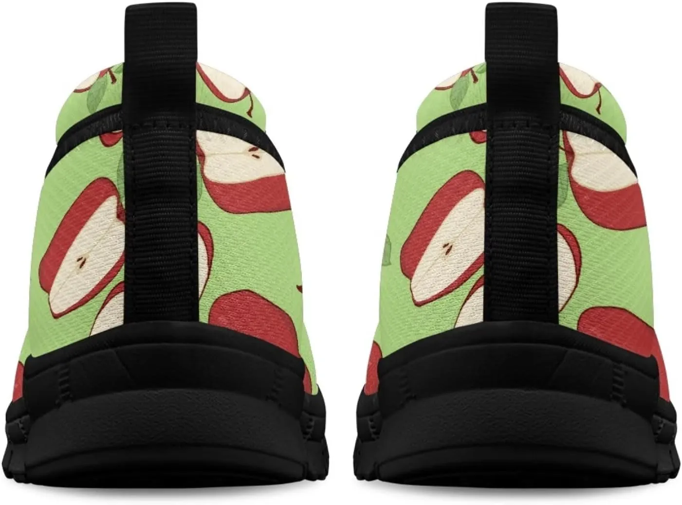 Womens Low Cut Shoes Casual Mesh Loafers Mushroom Tennis Sneakers Lightweight Slip On Fruit Print Breathable Shoe for Workout Walking